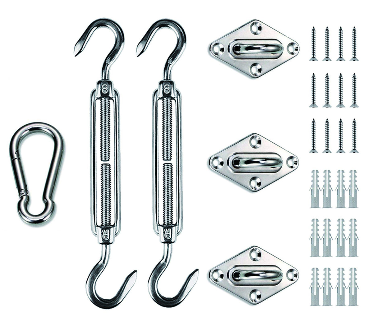 LOVE STORY triangle hardware turnbuckle 8inch secure tension for shade sail installation