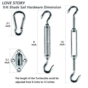 LOVE STORY snap hook for quick shade sail connections