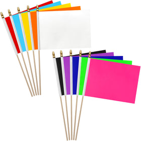 LoveVC flag in solid red on a wood stick for bold display