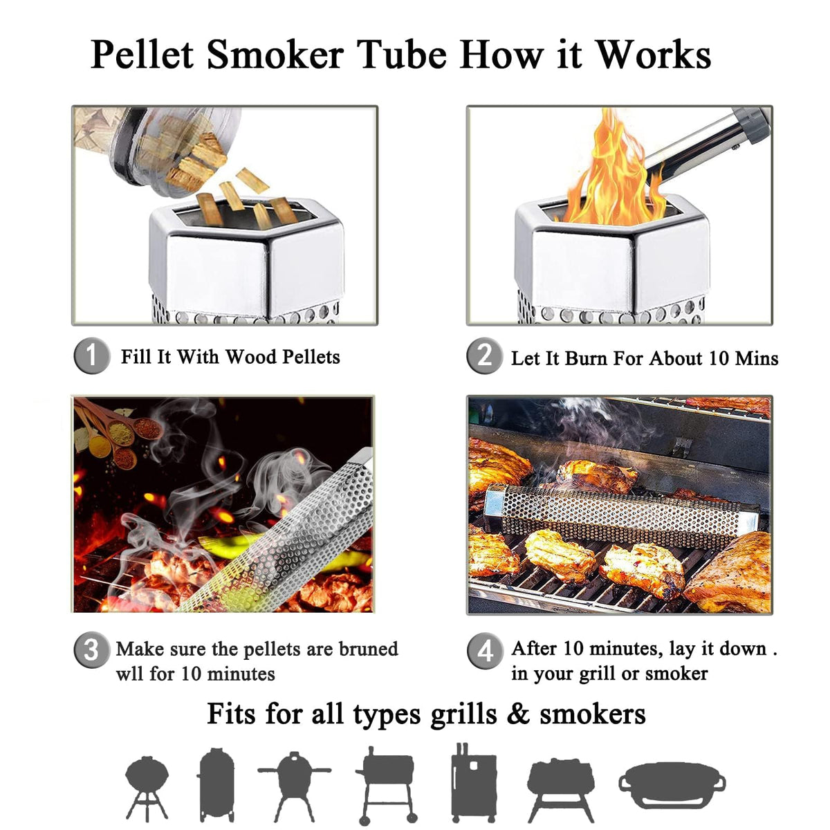 LOVEERCT perforated body enables consistent smoke across foods.