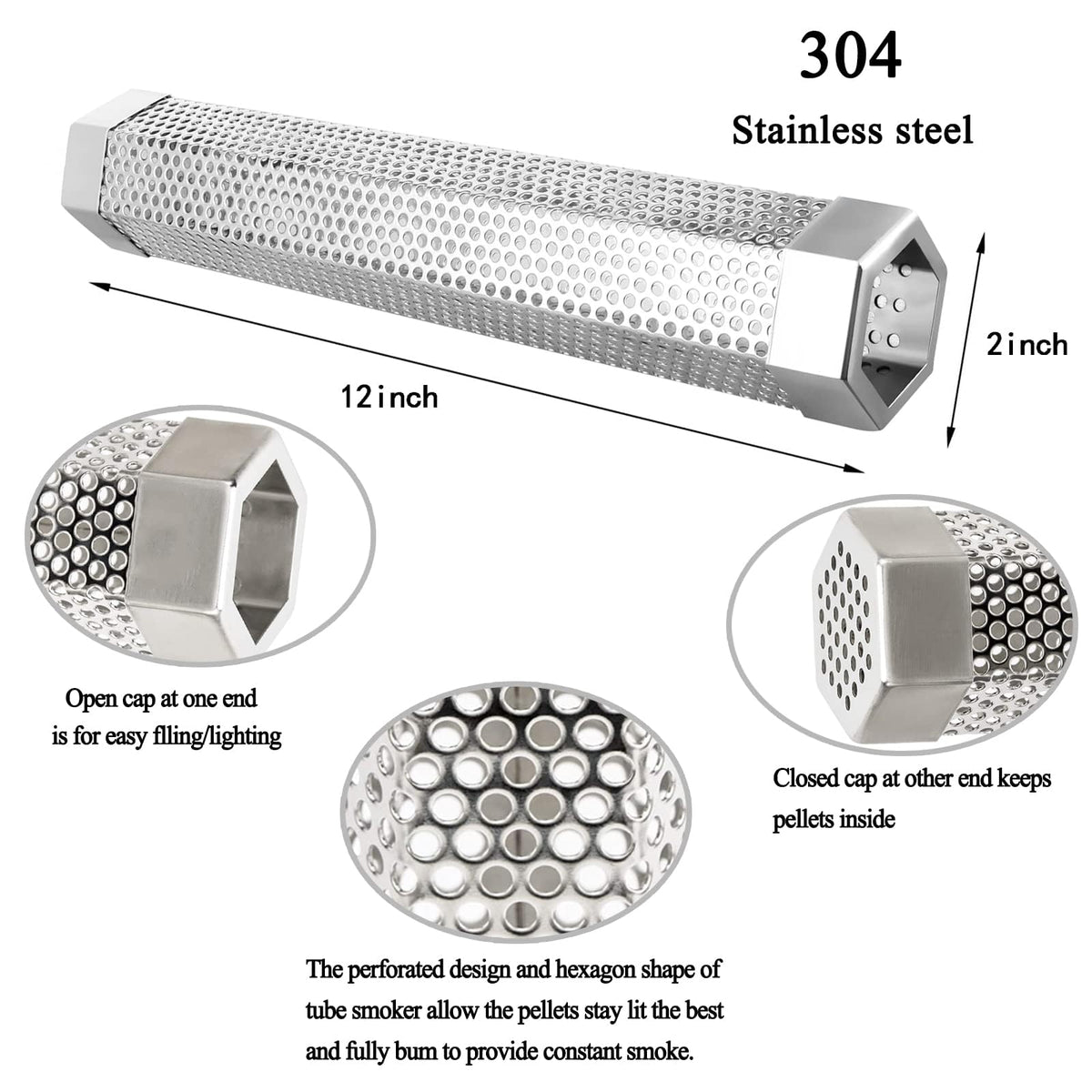 LOVEERCT hexagon diffusion design stabilizes smoke flow during cooking