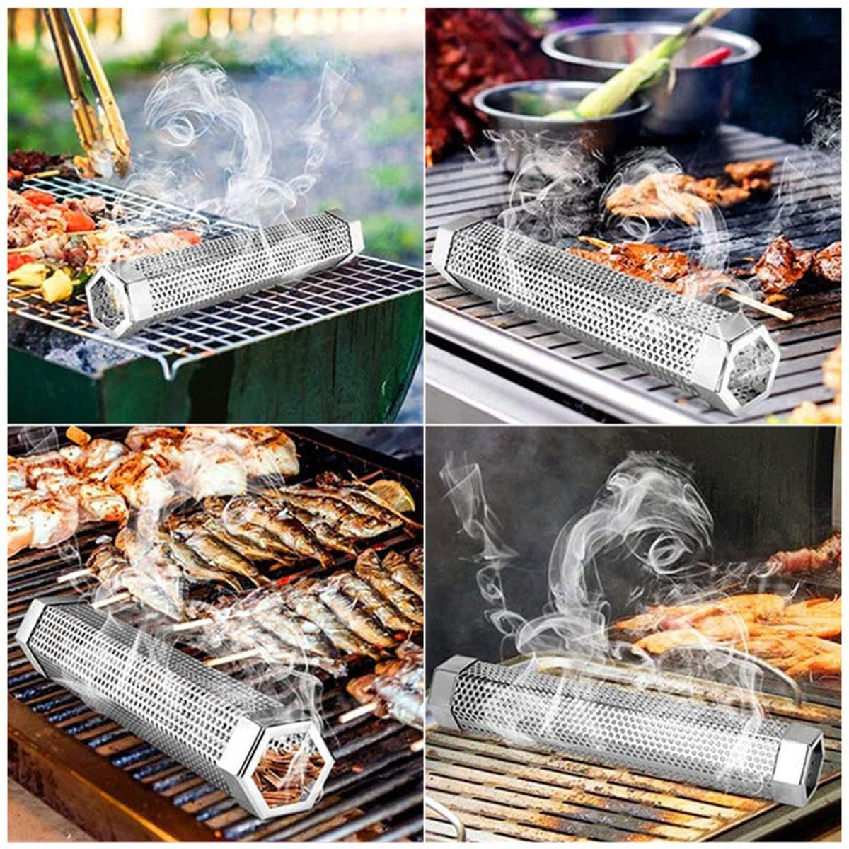 LOVEERCT smoker tube turns any grill into a smoker with rich aromas.