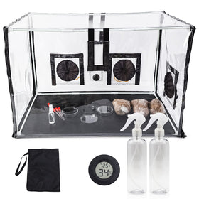 Lovely Ran large still air box mushroom tent with clear walls for easy growth observation