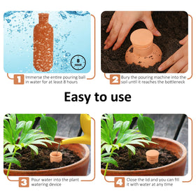 Lovely Ran 900ml capacity supports weeks of gentle irrigation.