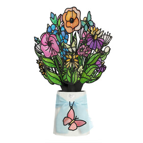 Lovepop Garden Glow Suncatcher Bouquet in a sunlit window brightens any room