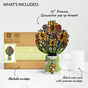 Lovepop base folds flat for easy mailing.