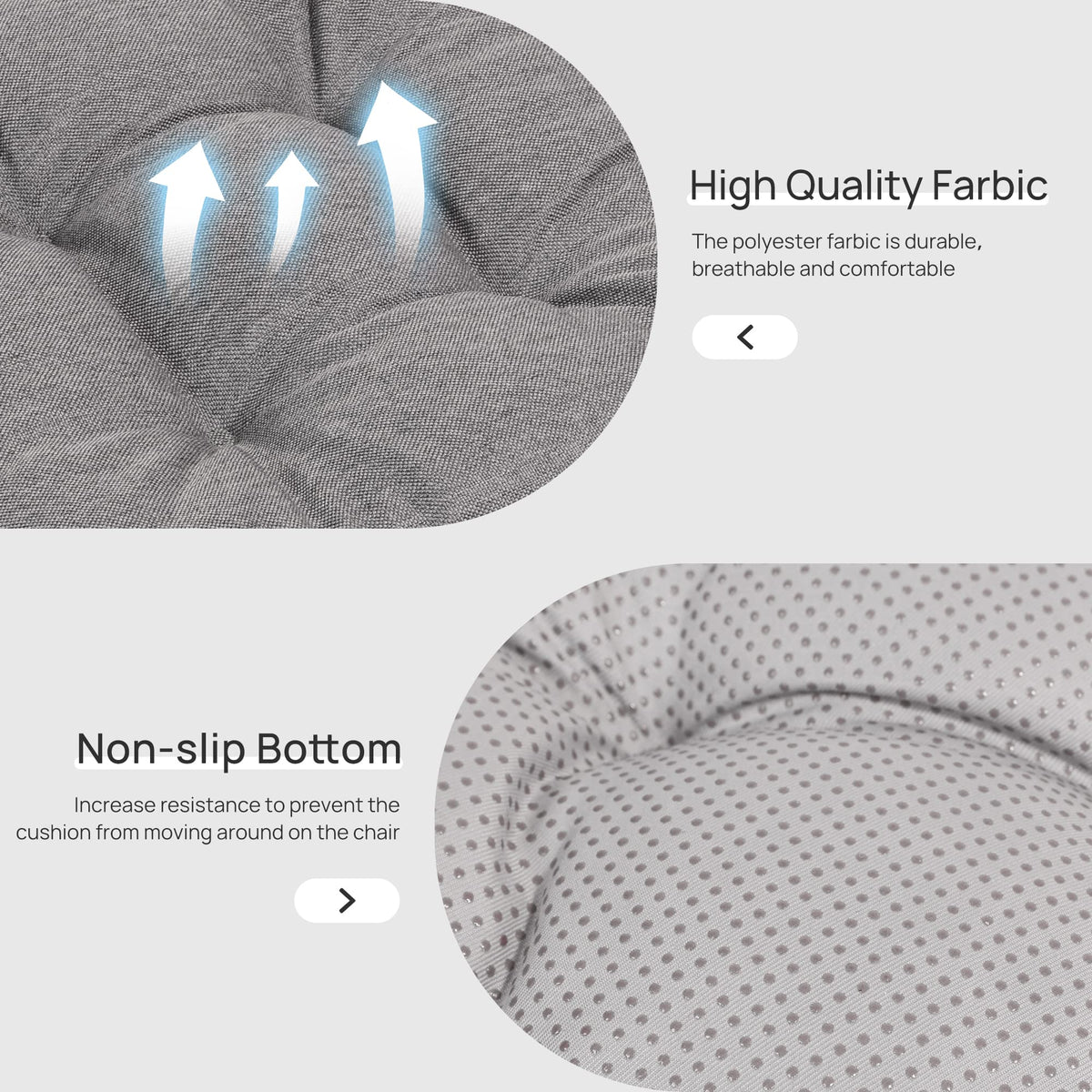 Love's cabin cushions easy to clean and long-lasting.