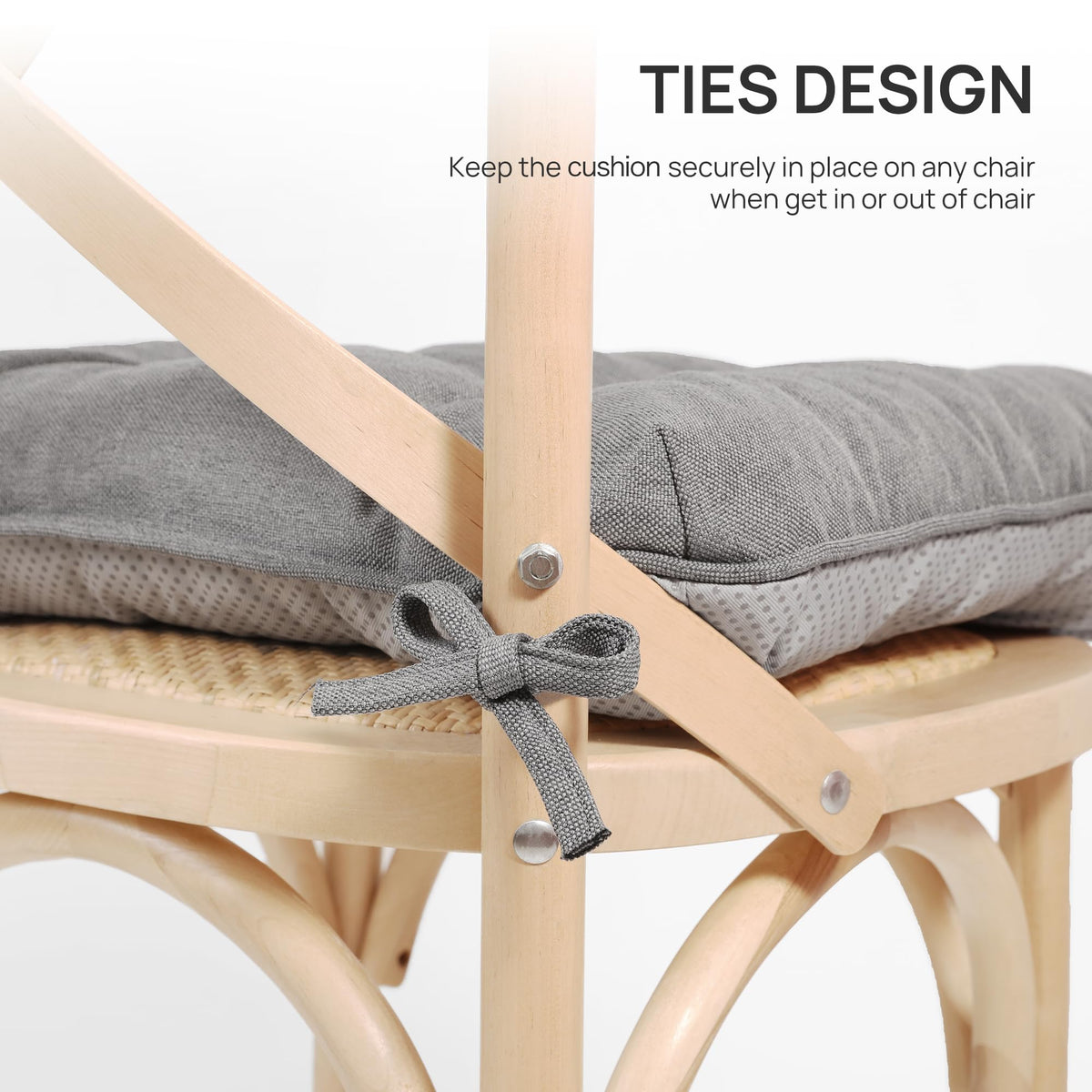 Love's cabin cushions suitable for indoor and outdoor dining areas.
