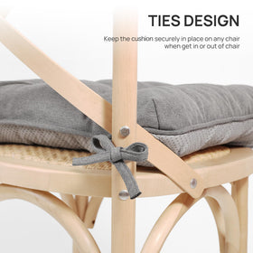Love's cabin cushions suitable for indoor and outdoor dining areas.
