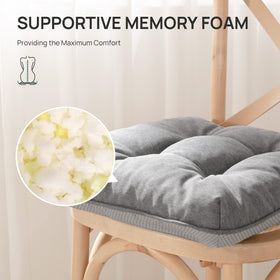 Love's cabin chair cushions non-slip bottom with ties stabilize on chairs.