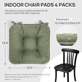 Love's cabin green cushions, close-up of soft memory foam for daily support.