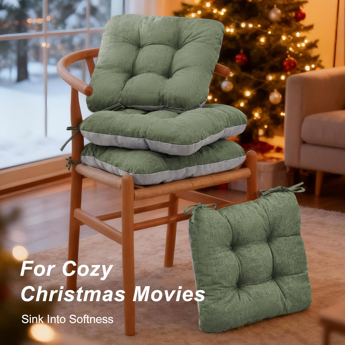 Love's cabin memory foam cushions with non-slip bottom stay in place.