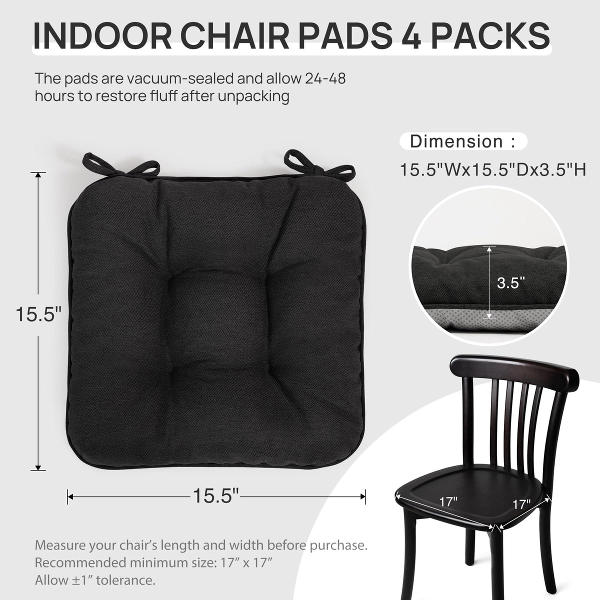 Love's Cabin memory foam chair cushions close-up — foam contours adapt to body.