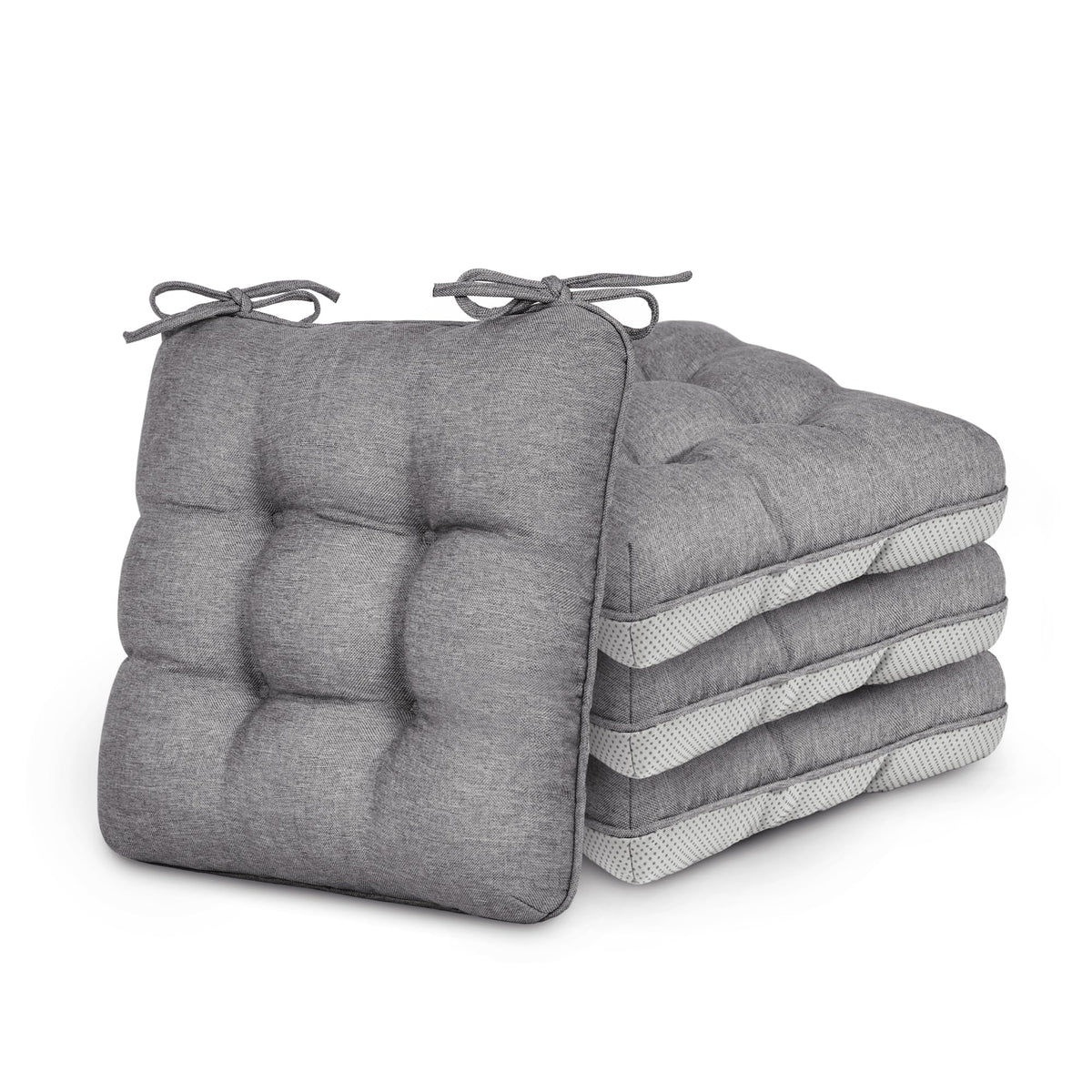 Love's cabin memory foam chair cushions set, top view, enhancing comfort on dining chairs.
