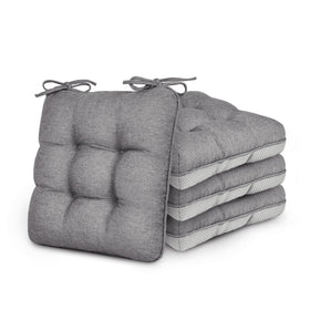 Love's cabin memory foam chair cushions set, top view, enhancing comfort on dining chairs.