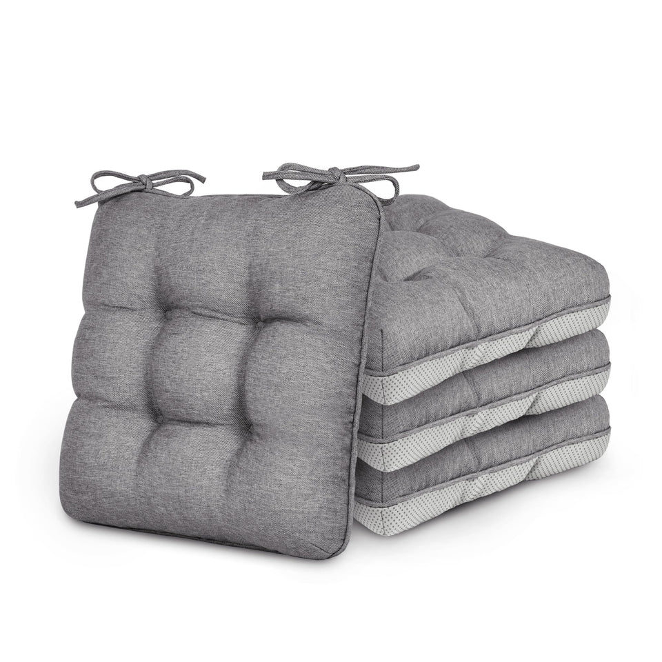 Love's cabin memory foam chair cushions set, top view, enhancing comfort on dining chairs.