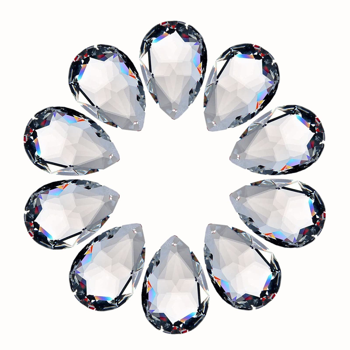 LoveUnited crystal teardrop pendant creates rainbow light for window decor.