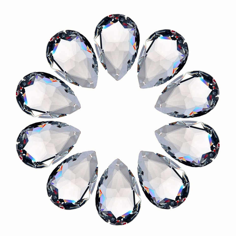 LoveUnited crystal teardrop pendant creates rainbow light for window decor.