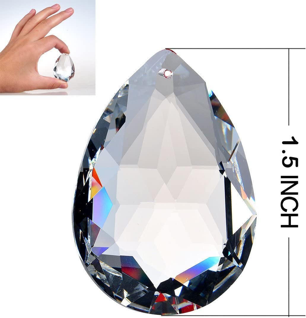 LoveUnited teardrop crystals hang from a chandelier to sparkle brilliantly.