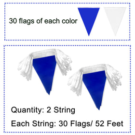 LoveVC pennant banner with 60 flags on rope for large celebrations.