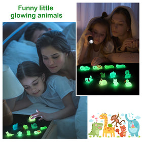 LOVEXIRAN glow-in-dark rabbits enhance dollhouse micro landscapes
