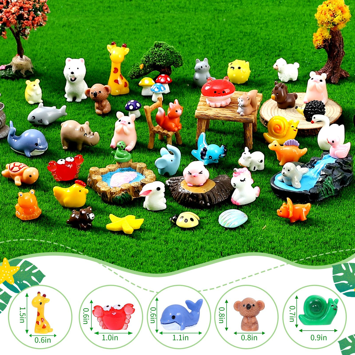 LOVEXIRAN mini resin rabbits brighten fairy gardens and aquariums.