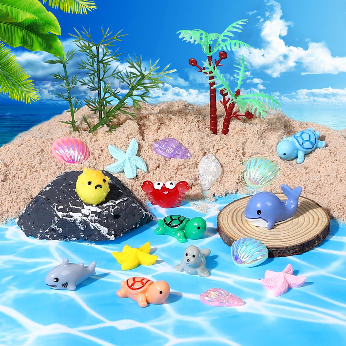 LOVEXIRAN mini resin turtles enhance pond decor in miniature landscapes.