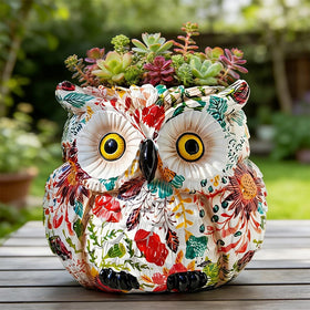 LovTocTic Owl Planter with drainage hole for healthy roots.