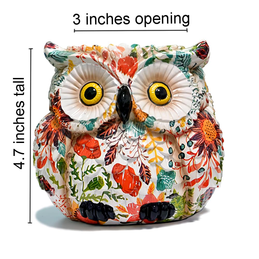Resin LovTocTic Owl Planter designed to withstand weather.