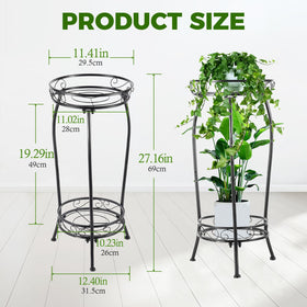 Loyal Tiger plant stand front view highlights stability and elegant space-saving silhouette