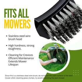 Loyipu mower deck cleaning brush targets crevices without disassembly