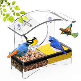 Loz Silan window bird feeder with strong suction cups for secure mounting on any window.