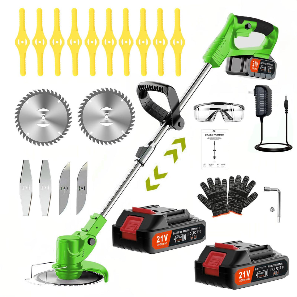 LPFGSLF Weed Wacker with electric motor for quiet backyard trimming
