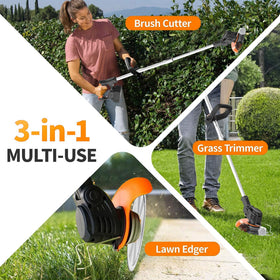 LPFGSLF weed wacker weighs 4.2 lbs for easy handling.