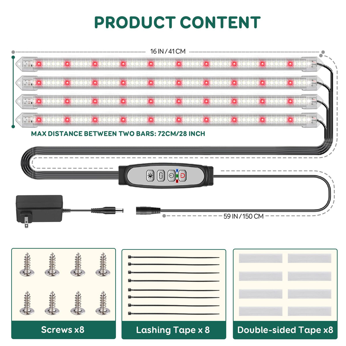 LPMZMBL 6500K spectrum with 660nm red supports seedlings through growth stages.