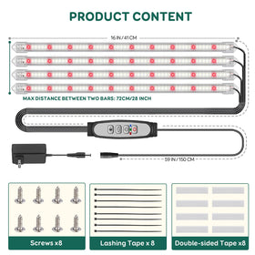 LPMZMBL 6500K spectrum with 660nm red supports seedlings through growth stages.