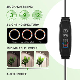 LPMZMBL auto timer memory function keeps consistent lighting for herbs and greens