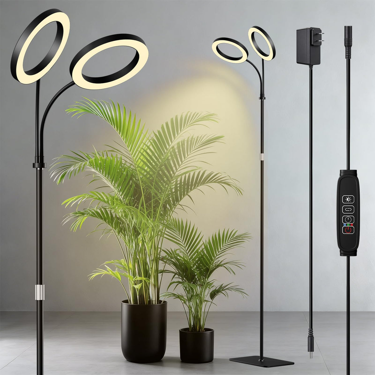 LPMZMBL dual-head grow light full spectrum evenly lights indoor plants