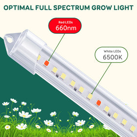 LPMZMBL grow light strip enables easy shelf setup on plant stands.