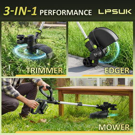 LPSUK dual 2.0Ah batteries powering extended yard tasks