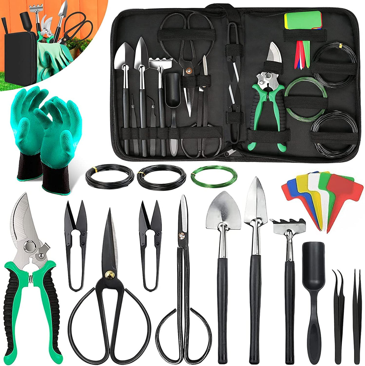 LQTTEK bonsai pruning-shears for precise cuts and long-lasting steel.
