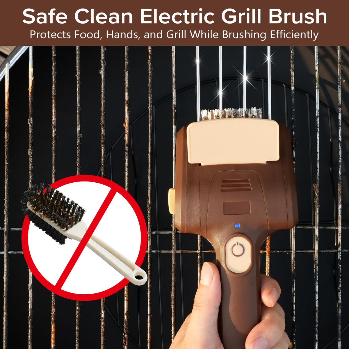 Lrly 700 RPM cleaning power for quick residue removal on grills.