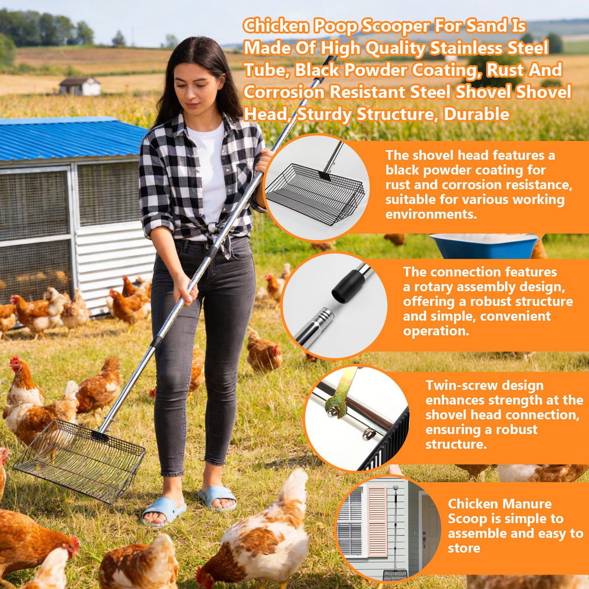 LrqzHsyl adjustable handle assembly enables comfortable, customizable length.