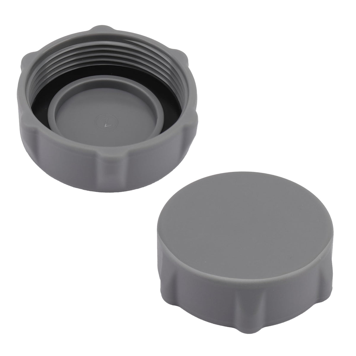 LRWZOV P01006 gray drain valve cap front view enables secure leak prevention.