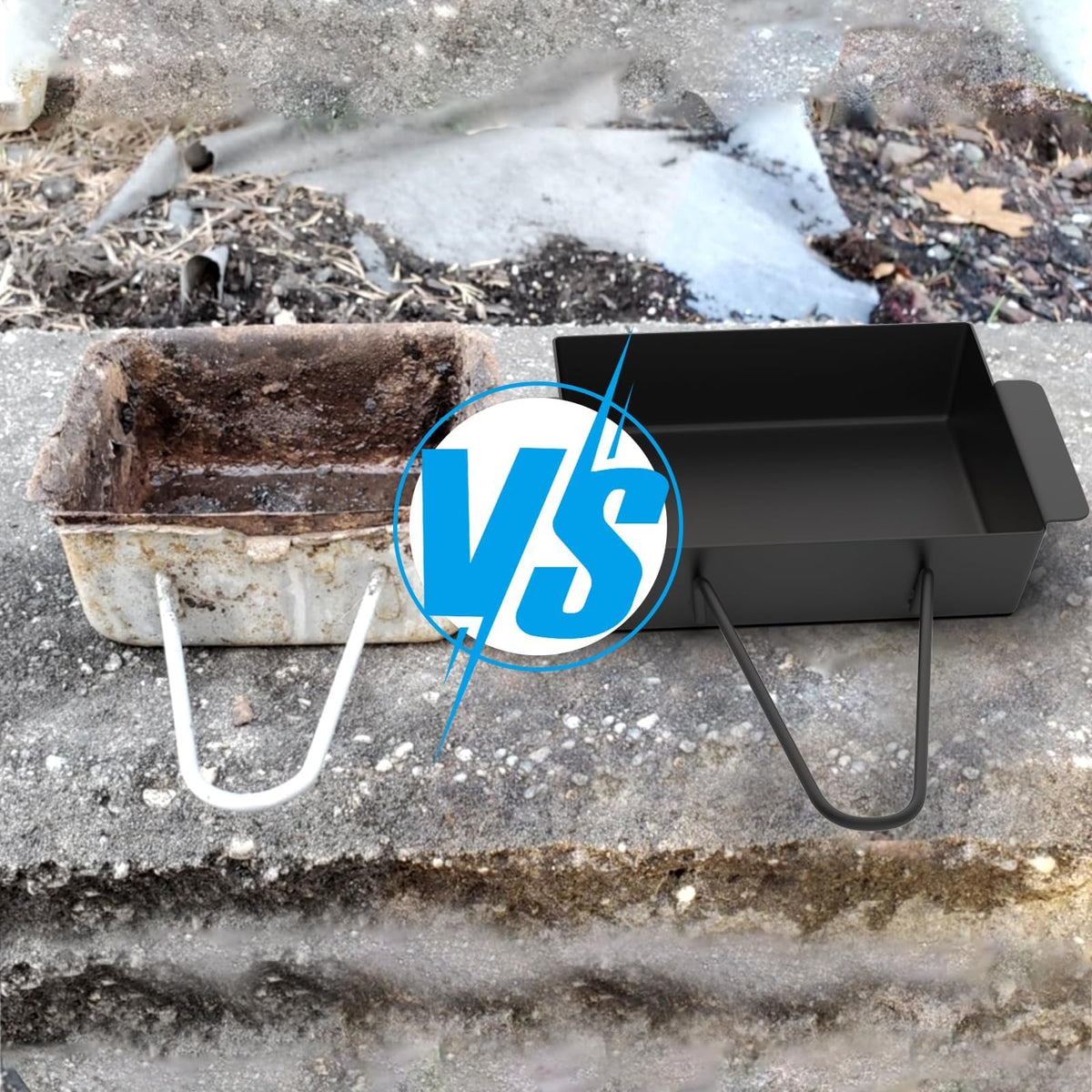 LS'BABQ ergonomic grip makes lifting and replacing pans safer.