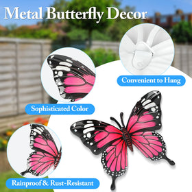 LSFFM rust-resistant coating keeps a butterfly wall decor looking fresh outdoors.