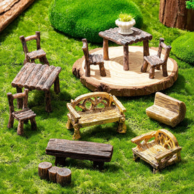 LSGYPAQ dollhouse miniature chairs with textured detail for cozy corners.