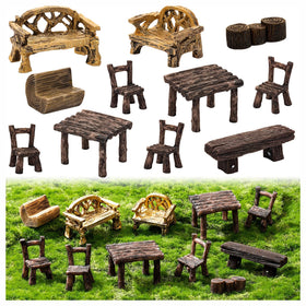 LSGYPAQ fairy garden furniture set for dollhouses, adds realistic charm to tiny landscapes.