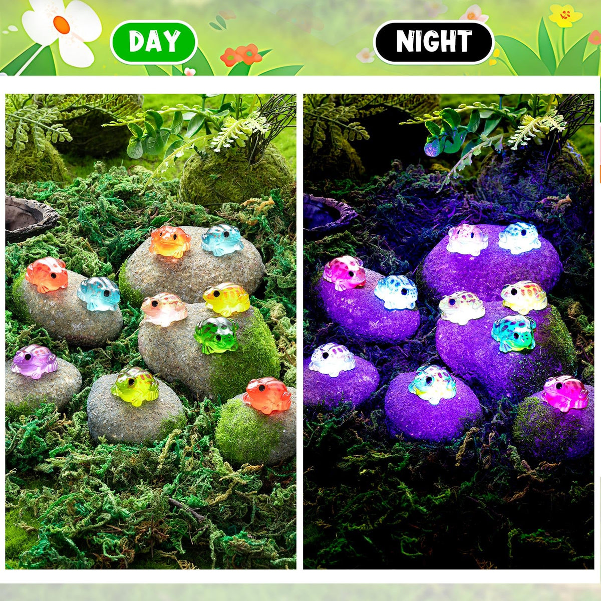 LSGYPAQ mini frogs for dollhouse, terrarium, and craft decor.