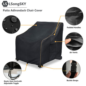 LSongSKY attachment straps secure cover over legs for strong outdoors.